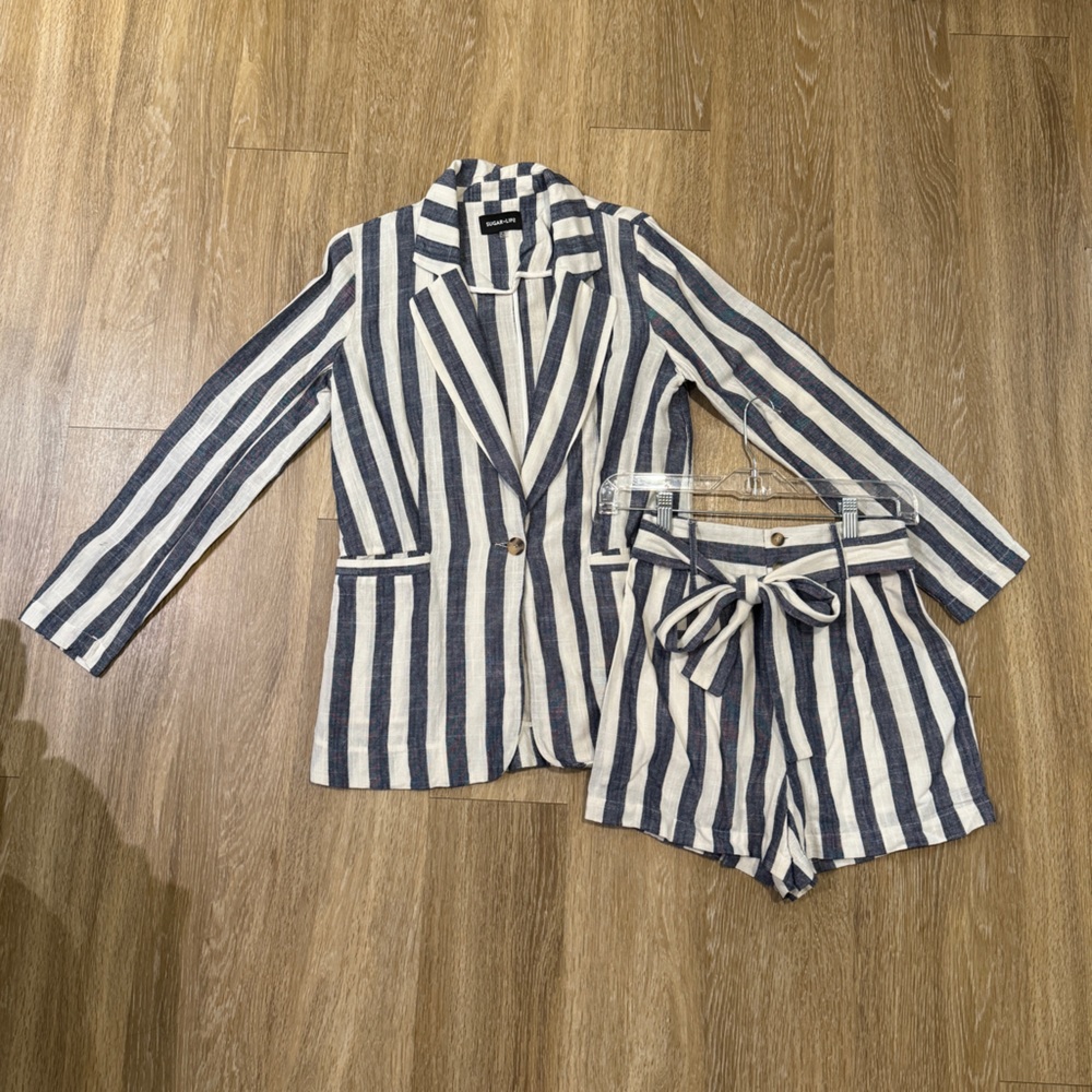 Linen Matching Set - Jacket & Shorts - image 3